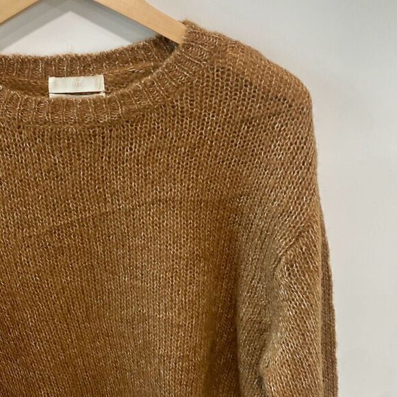 H&M Womens Pullover Wool Alpaca Blend Long Sleeve Sweater Brown Size Medium - Picture 5 of 9